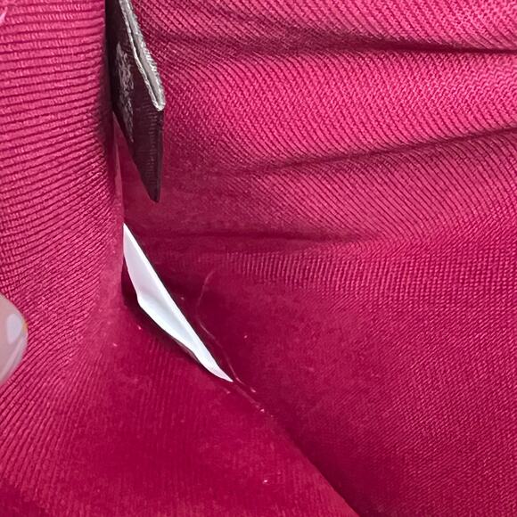 Coach Foldover Crossbody Clutch in the color Dark Fuchsia leather w/ charm NWT - Picture 12 of 13